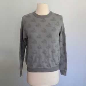 Xhilaration Bunny Rabbit Grey/Gray Sweater - XS